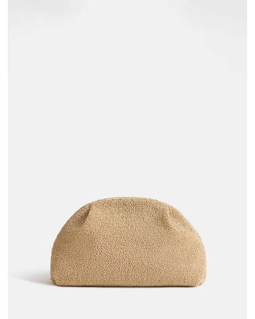 Reformation Blue Molly Maude Clutch Raffia