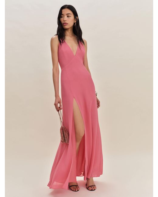 Reformation Pink Zani Dress 10