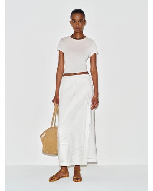 Reformation White Adri Skirt 0