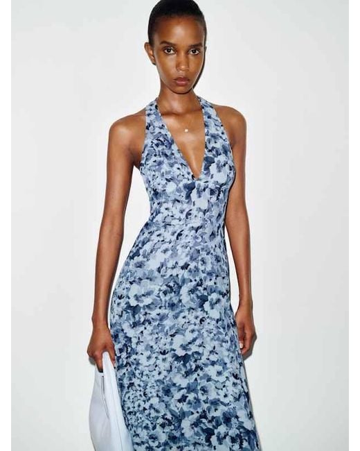 Reformation Blue Bertha Dress 4