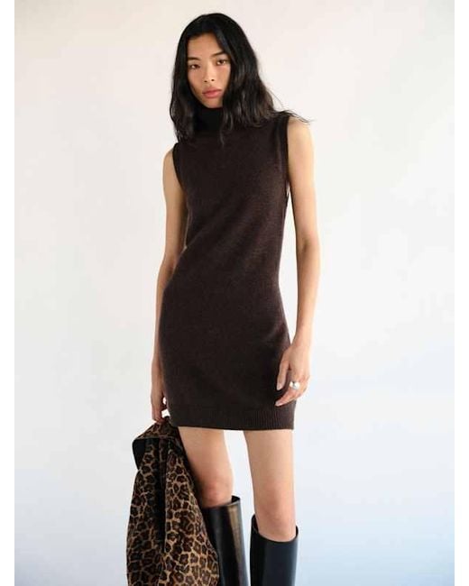 Reformation Multicolor Holland Cashmere Turtleneck Sweater Dress