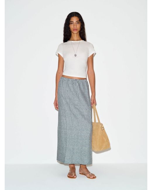 Reformation White Norie Linen Skirt