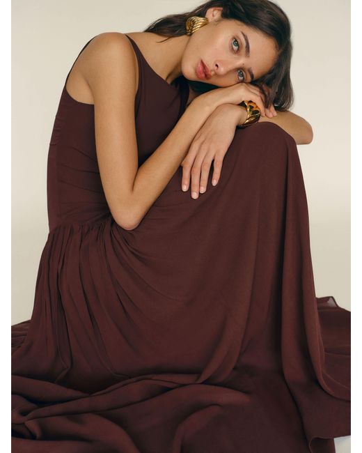 Reformation Brown Camella Dress 8