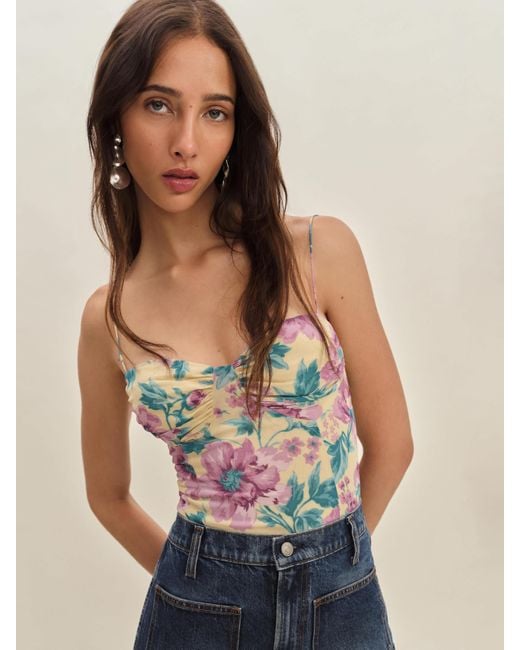 Reformation Blue Pixie Top