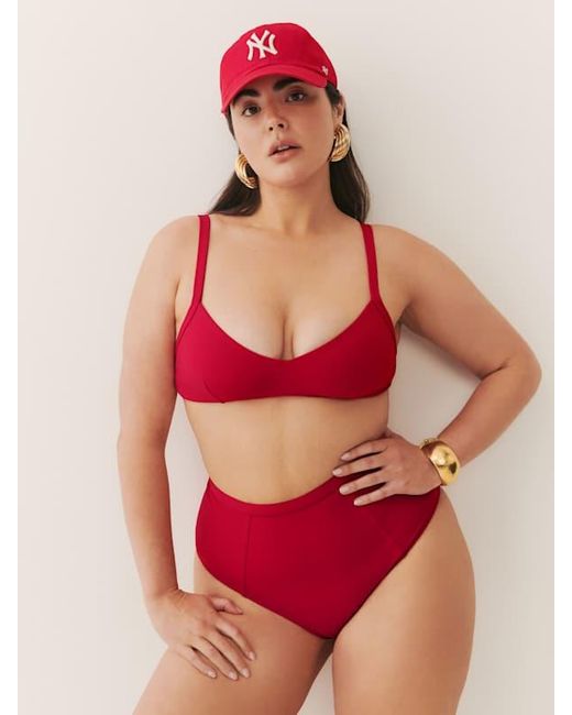 Reformation Red Azure Bikini Bottom