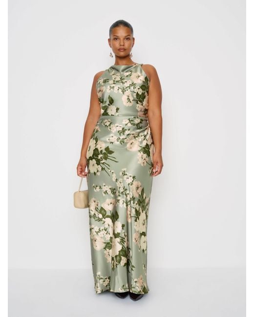 Reformation Metallic Anaiis Silk Dress Es 14