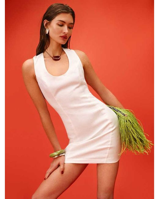 Reformation White Ara Linen Dress