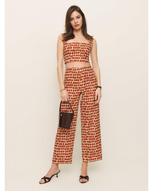 Reformation Natural Joni Linen Cropped Pant 0