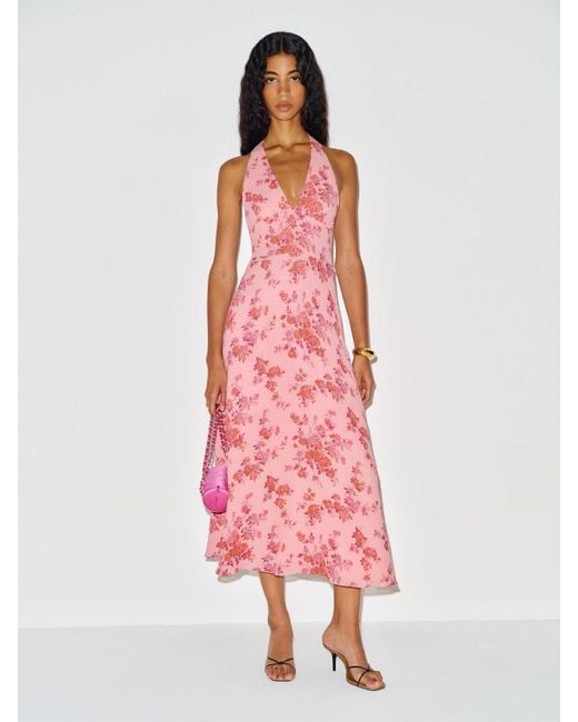 Reformation Pink Bertha Dress