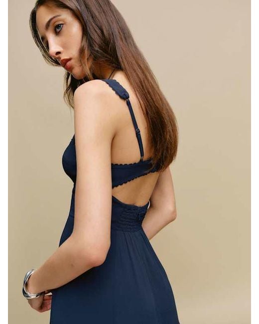 Reformation Lela Dress Lace 0 in Blue | Lyst Reformation Lela Dress Lace 0 in Blue | Lyst
