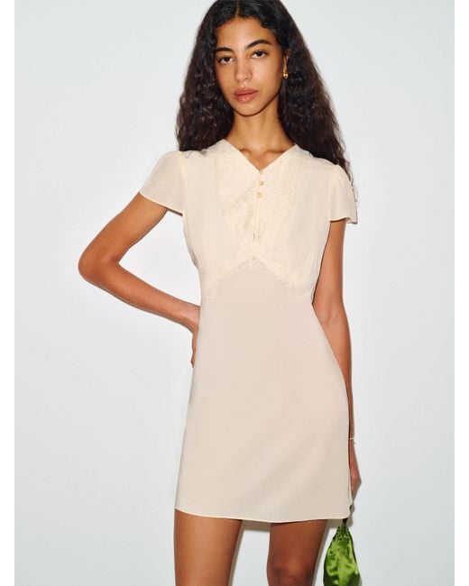 Reformation White Kasia Dress Lace