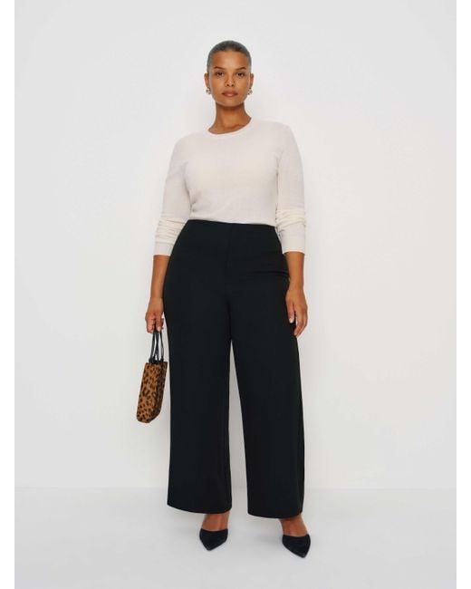Reformation White Joni Cropped Pant Es