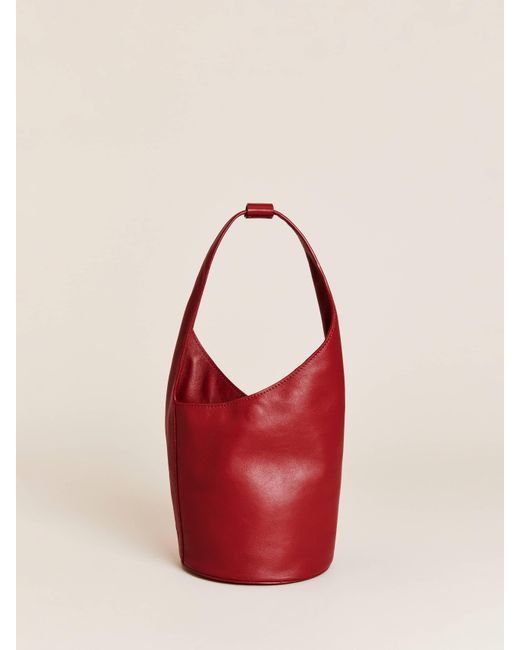 Reformation Red Small Silvana Bucket Bag