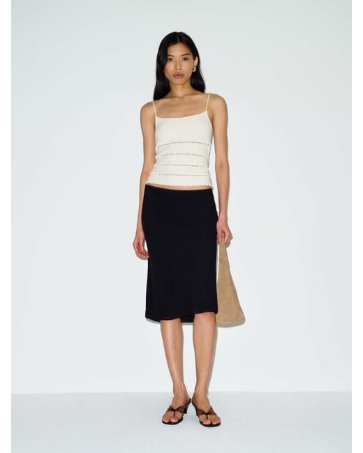 Reformation Black Layla Knee Length Skirt 0