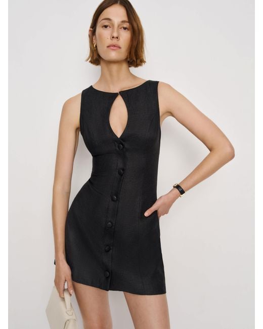 reformation black linen mini dress Pola in Quantity:120 cards SID-D28748 Halle Berry on Returning