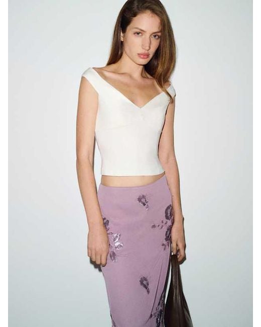 Reformation Pink Devi Knit Top