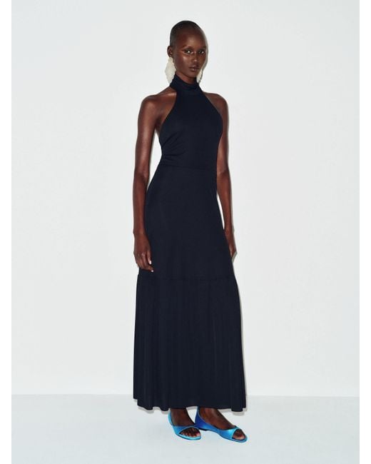 Reformation Blue Vintage Moschino Backless Dress