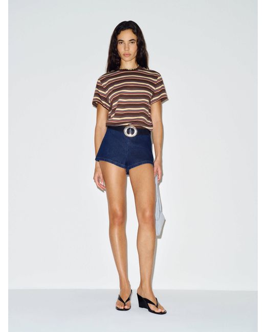 Reformation Blue Rowan Crew T-Shirt