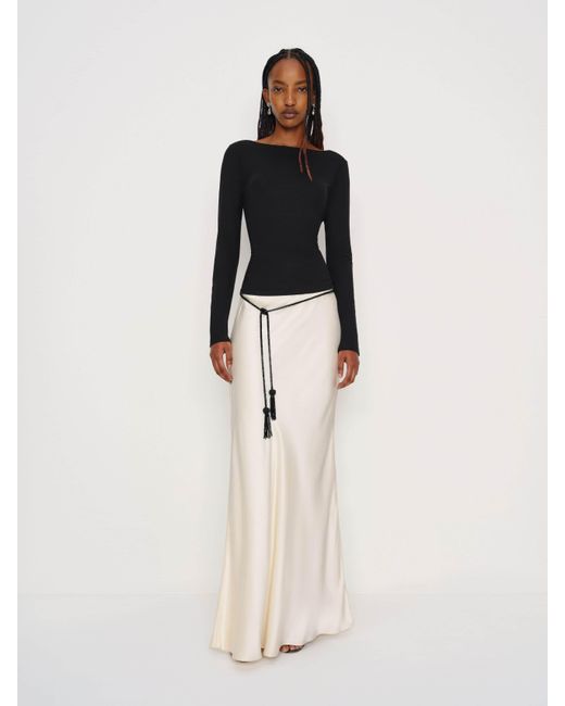 Reformation Natural Arden Knit Top