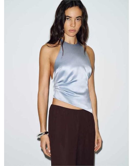 Reformation White Reese Silk Top 2