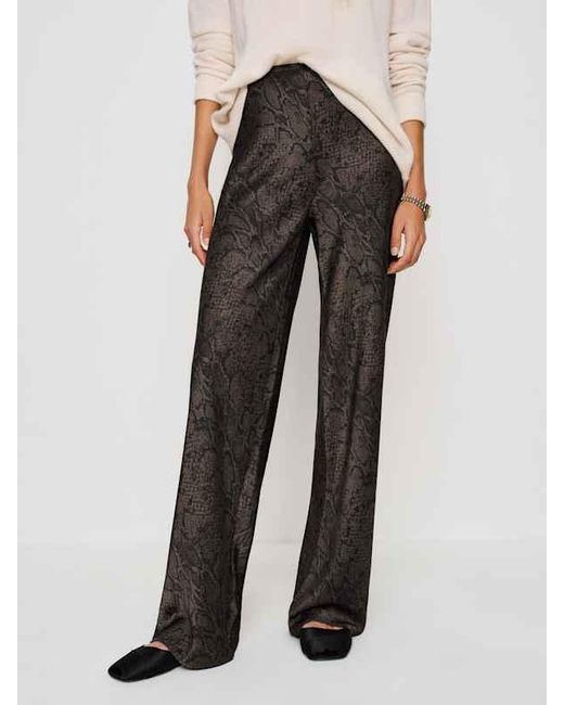 Reformation White Petites Gale Satin Mid Rise Bias Pant