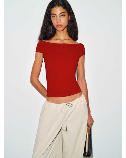 Reformation White Florence Knit Top