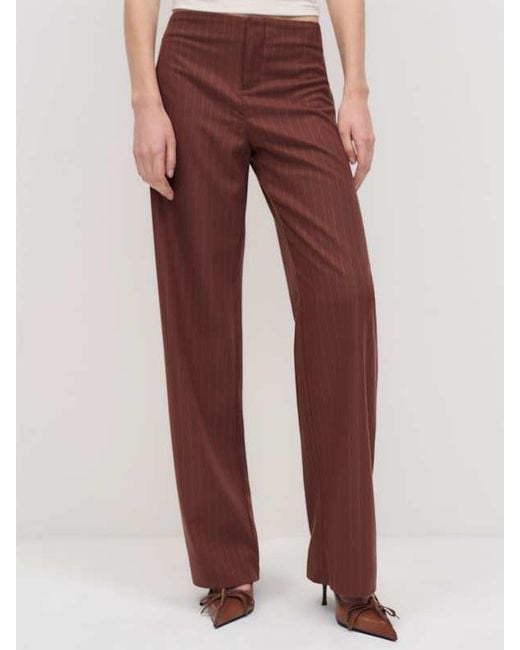 Reformation White Vida Low Rise Pant Stripe 0