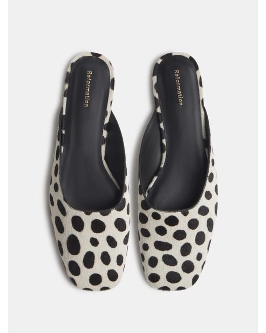 Reformation Black Inez Flat Mule 5