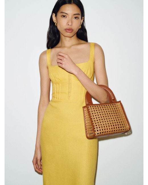 Reformation Natural Emma Mini Bag Rattan