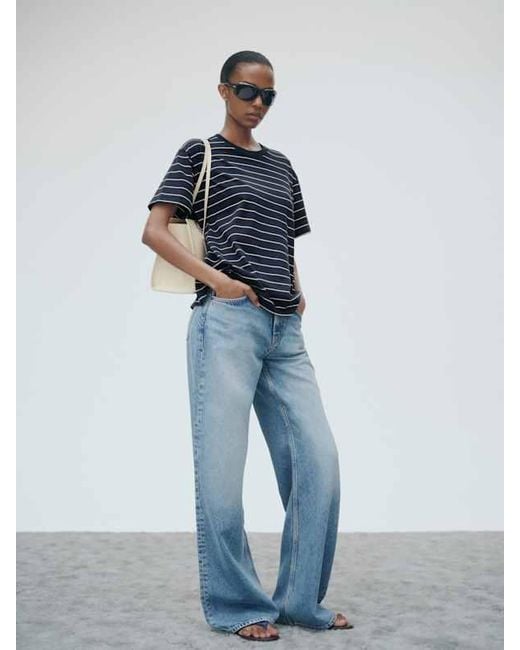 Reformation Blue Rowan Oversized T-Shirt