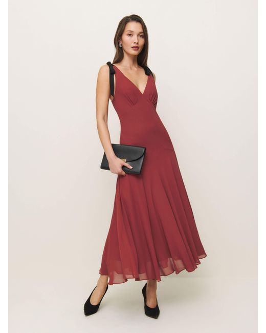 Reformation Red Anika Dress
