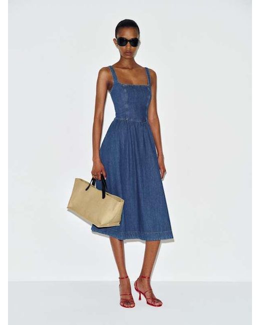 Reformation Blue Janu Denim Midi Dress 0