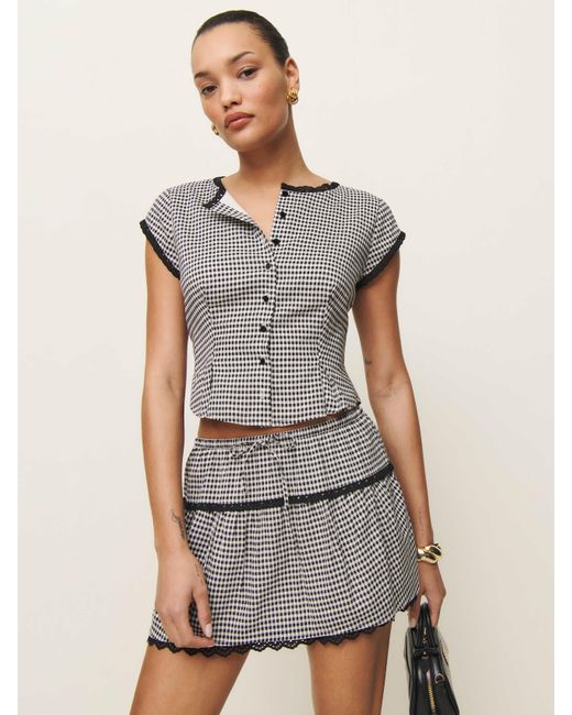 Reformation Gray Valetta Two Piece