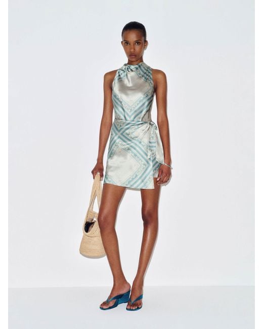 Reformation White Stelliana Silk Dress