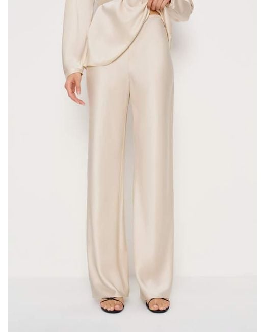 Reformation Natural Aubrey Satin Two Piece