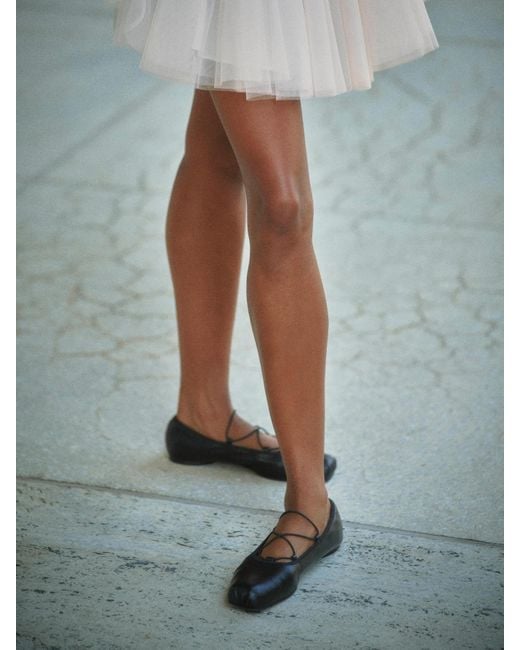 Reformation Blue Barbara Ballet Flat