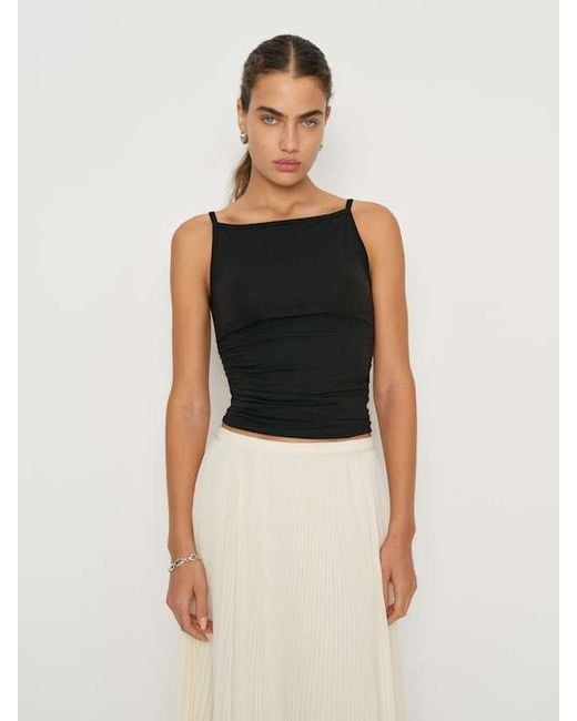 Reformation White Neva Knit Top