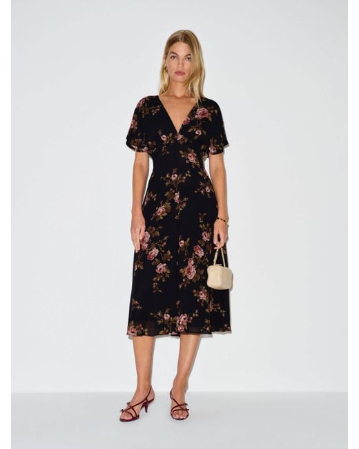Reformation Black Doranni Dress 0
