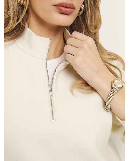 Reformation Natural Maddie Zip Sweatshirt
