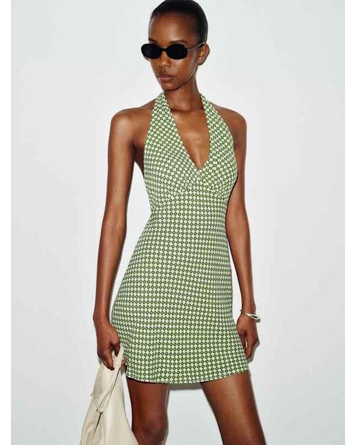 Reformation Green Delanie Dress