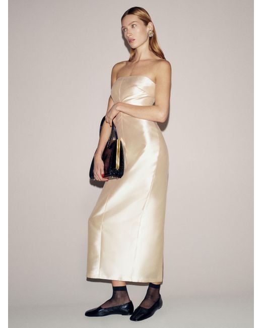 Reformation Luda Dress 2 in Natural | Lyst