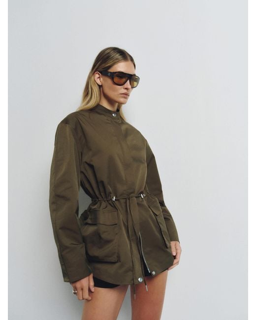 Reformation Green Callista Jacket Hunter