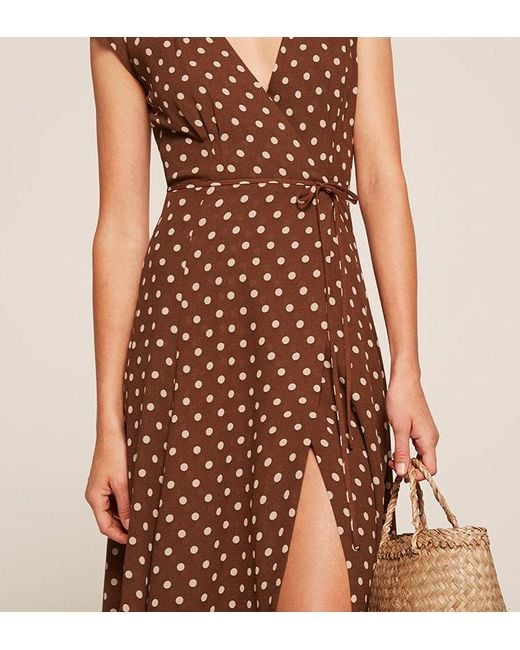 Reformation Carina Dress in Brown | Lyst