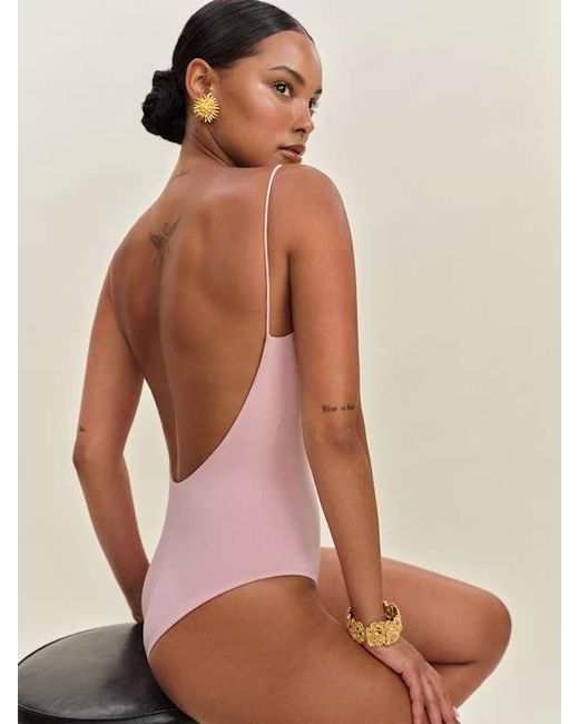 Reformation Natural Palma One Piece Swimsuit