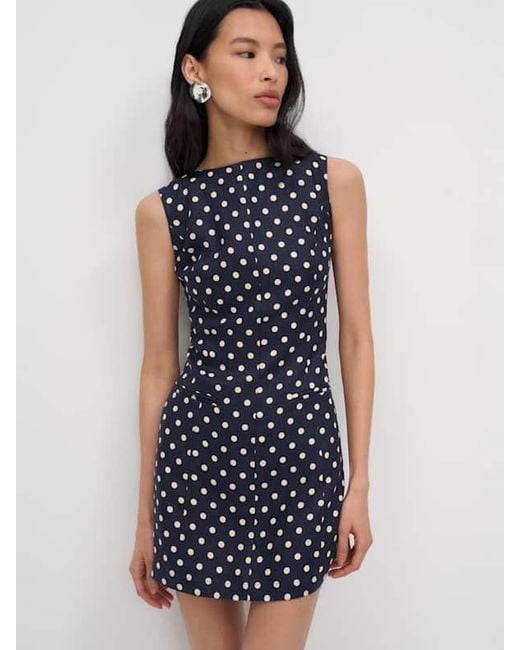 Reformation Women's Blue Citron Linen Dress - www.benaras.co Reformation Women's Blue Citron Linen Dress - www.benaras.co