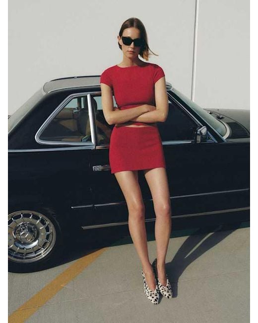 Reformation Red Layla Knit Two Piece