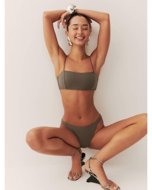 Reformation Brown Volta Bikini Bottom