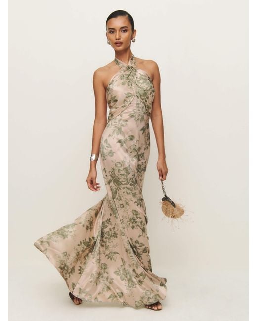 Reformation Natural Veria Silk Dress 2