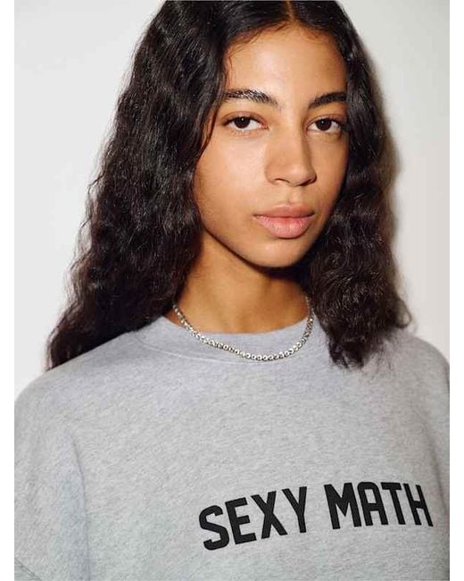 Reformation White Drew Vintage Oversized Crewneck Sweatshirt