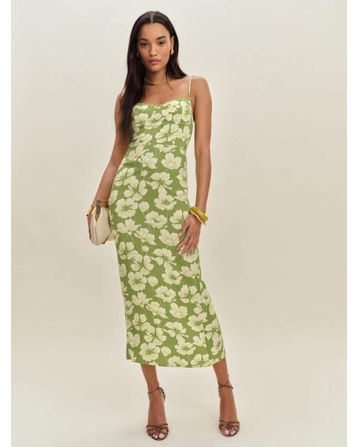 Reformation Green Pennington Dress 4